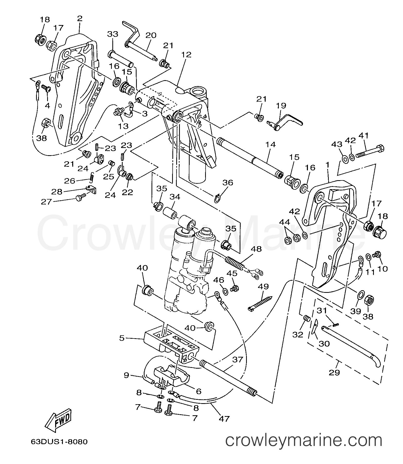 Yamaha Motors C40TLRW - BRACKET 1