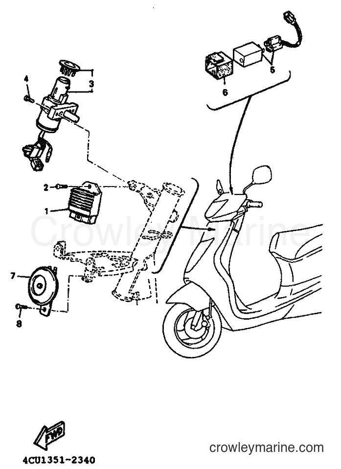 1993 Scooter YE50 - YE50 (4FX1) [999] - ELECTRICAL 1