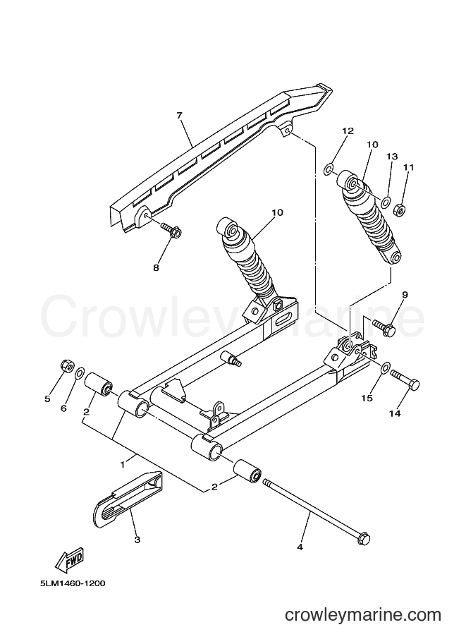2004 Scooter T105SE - T105SE (5LM4) [010] - REAR ARM & SUSPENSION