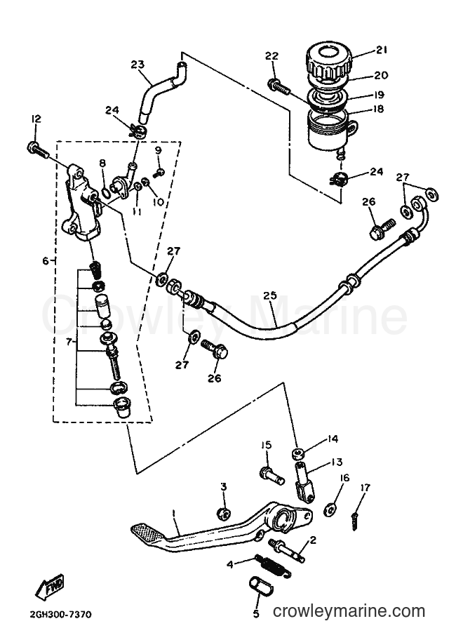 Yamaha Motors FZR1000 (2GH) [999] - REAR MASTER CYLINDER