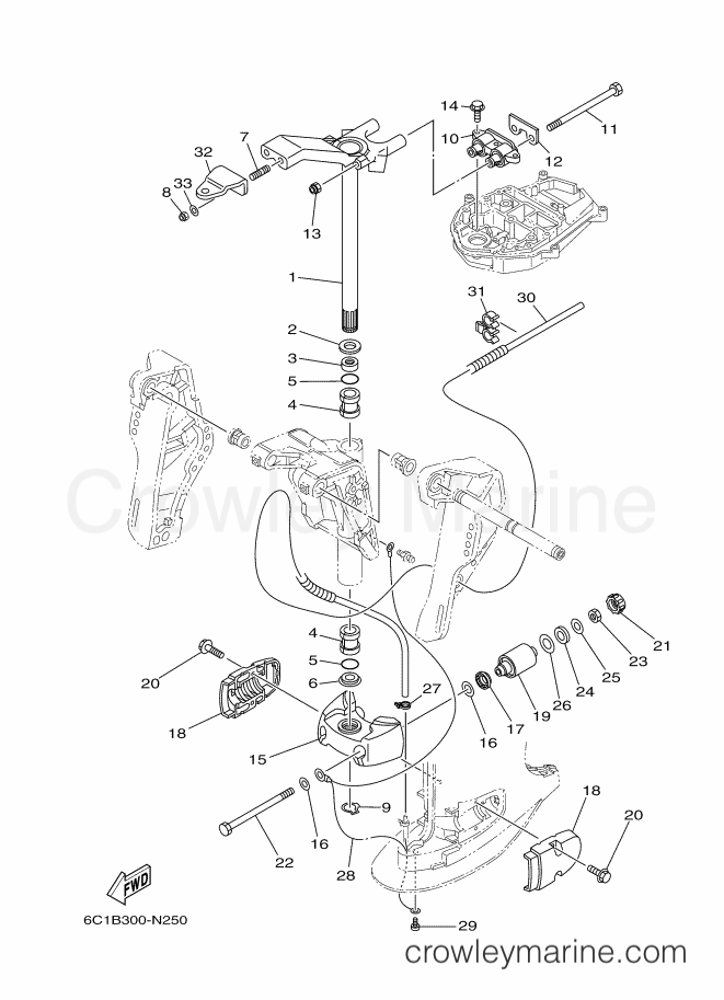 Yamaha Motors F40HETL (6AKB) [020] - BRACKET 3