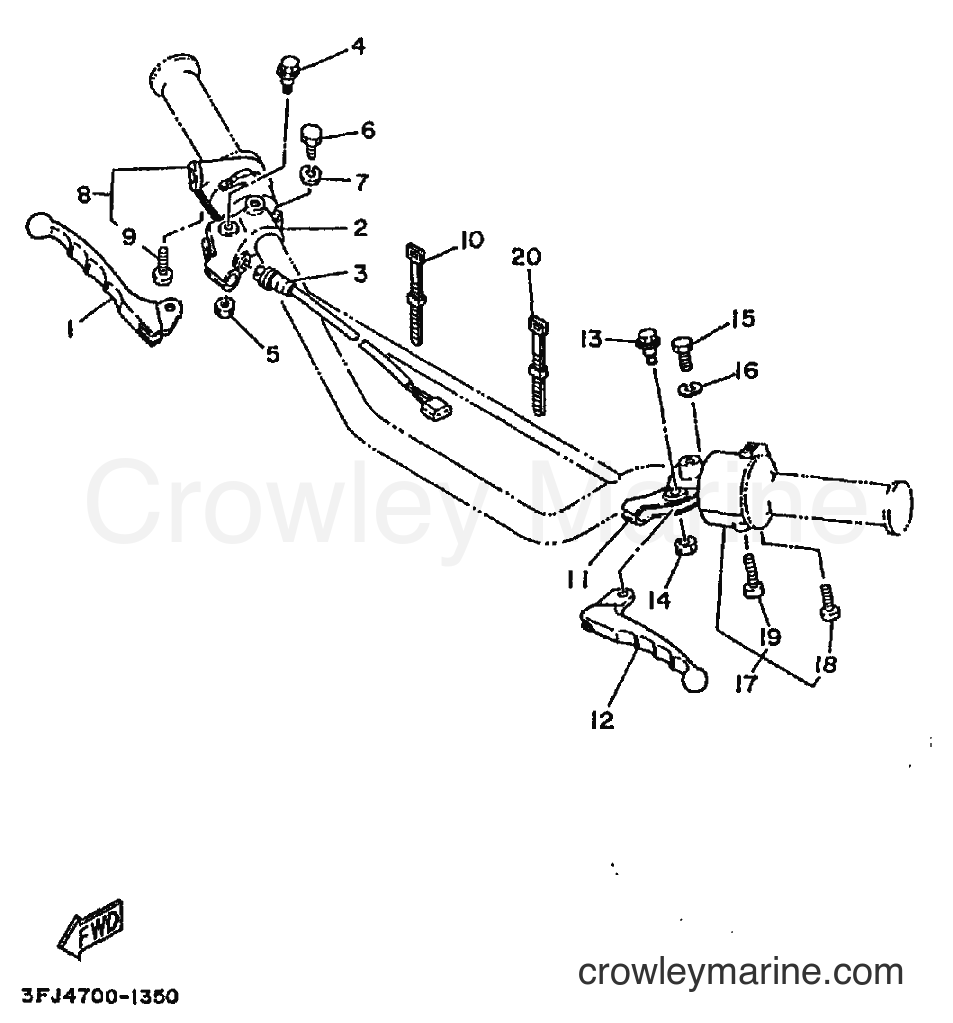 1991 Dirt Bike DT175 - DT175 (3FJ4) [010] - HANDLE SWITCH & LEVER