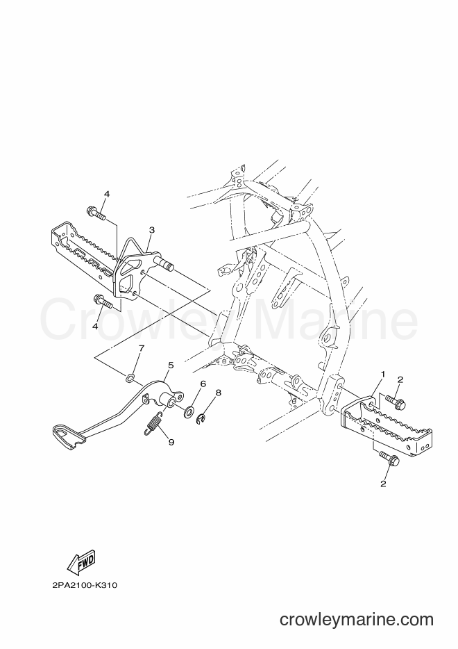 2012 ATV YFM125R - YFM125R (2PA5) [010] - STAND & FOOTREST