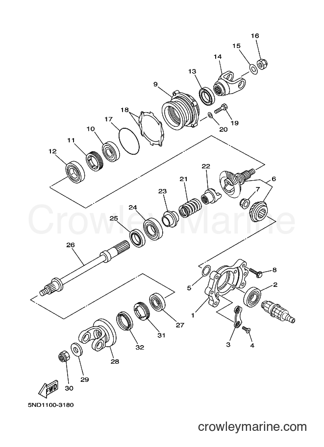 2003 ATV YFM450FWAN - YFM450FWAN (5ND3) [010] - MIDDLE DRIVE GEAR