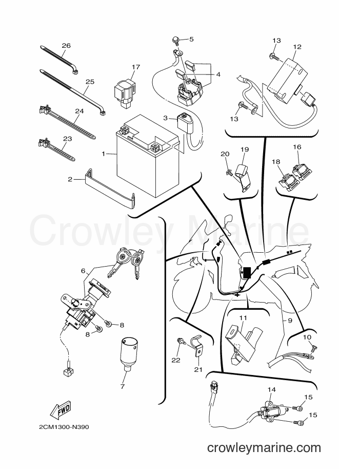 Yamaha Motors MW125 (2CM1) [050] - ELECTRICAL 1