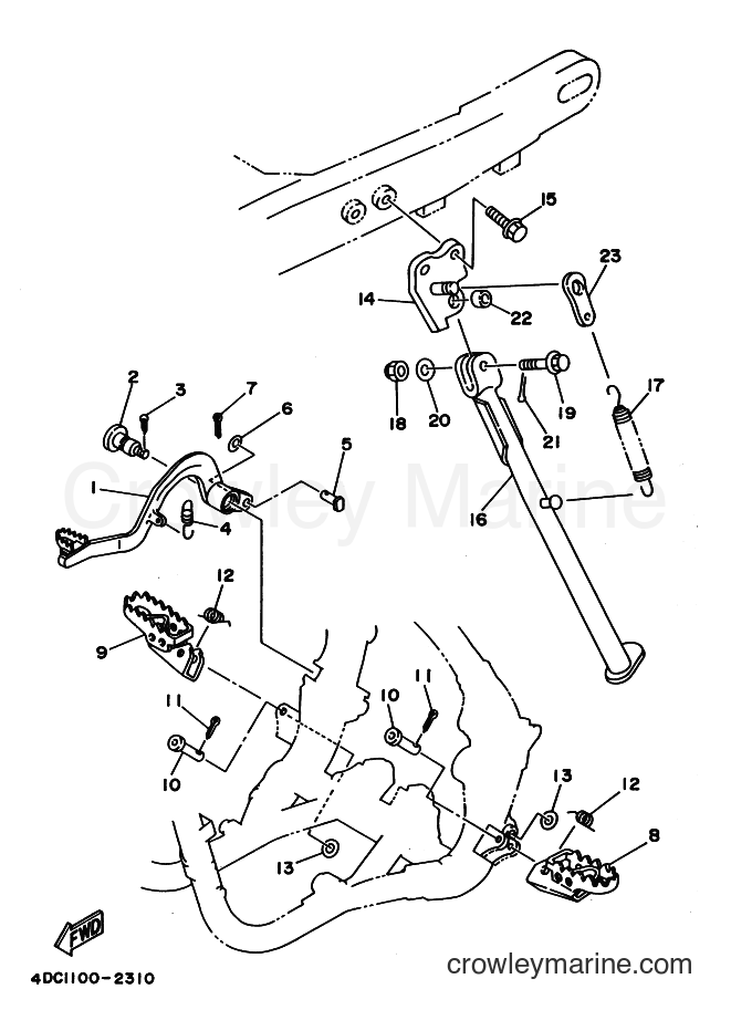 Yamaha Motors WR250Z (4DC4) [999] - STAND & FOOTREST