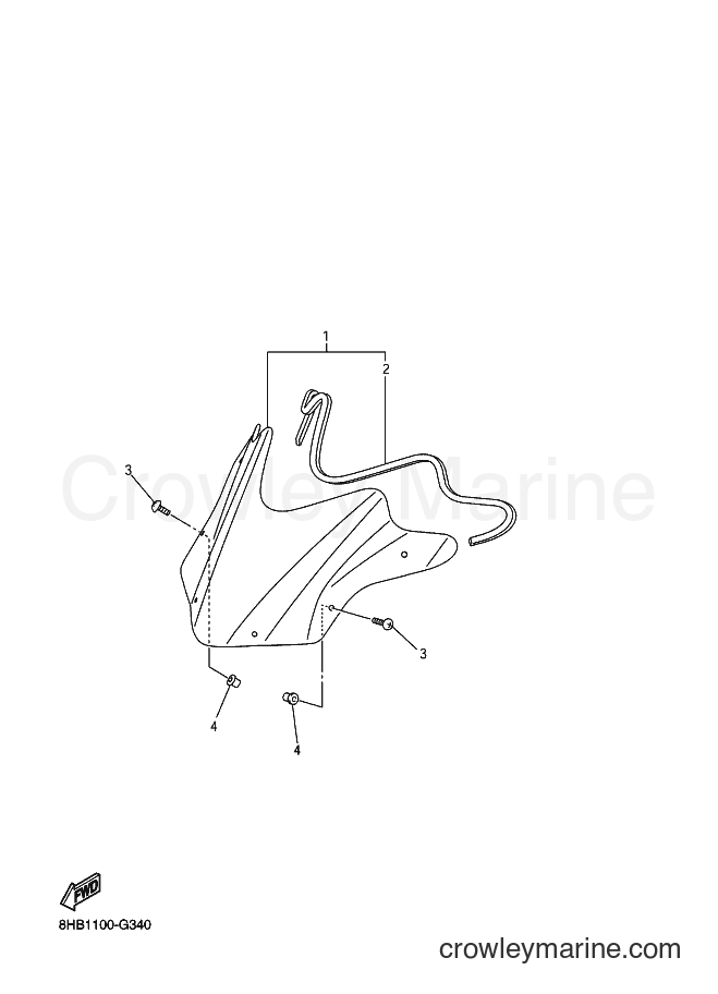 Yamaha Motors RFX10RSA (8HB4) [010] - WINDSHIELD