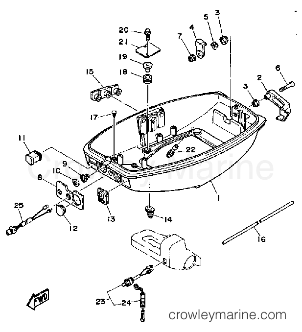 Yamaha Motors 25ELF - BOTTOM COWLING