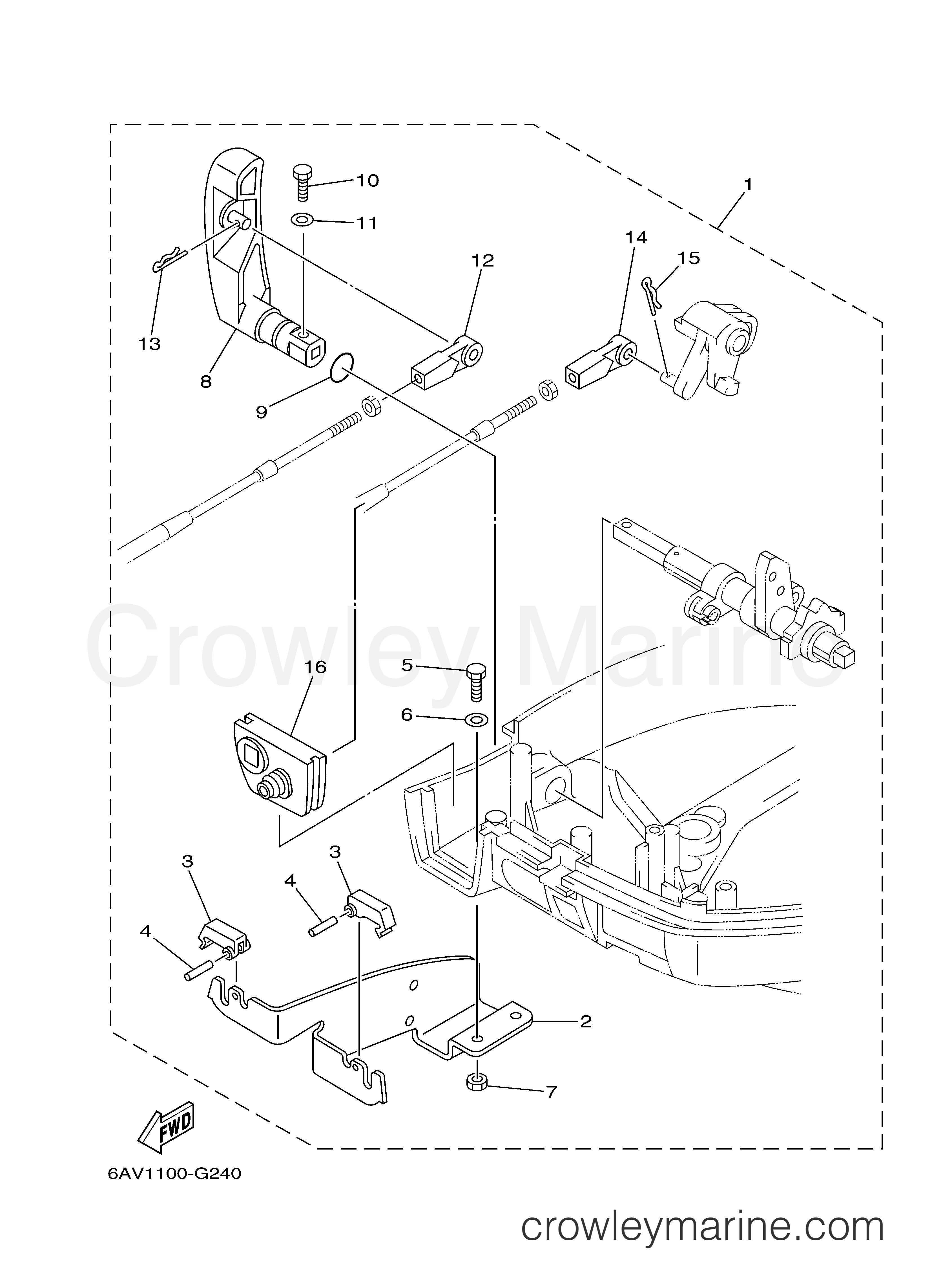 Yamaha Motors T9.9GEXH - REMO CON ATTACHMENT