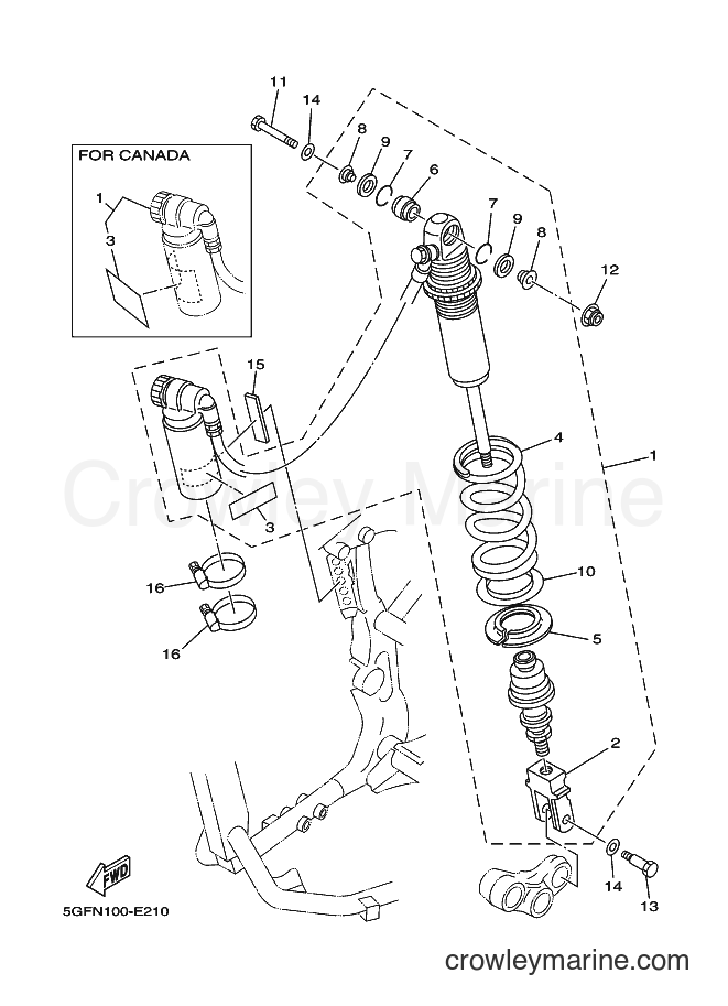 Yamaha Motors TT-R250 (5GFR) [010] - REAR SUSPENSION