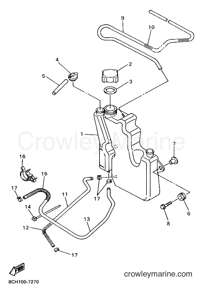 1998 Snowmobile VX700ZER - VX700ZER (8DK1) [020] - OIL TANK
