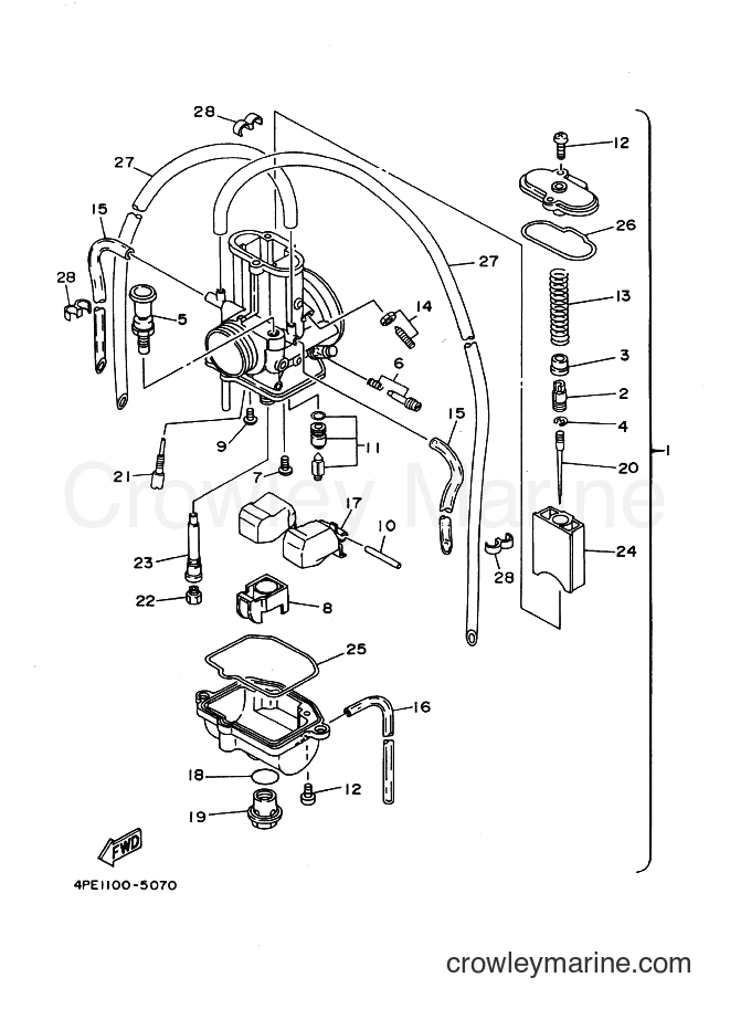 1996 Dirt Bike YZ125 - YZ125 (4SS2) [020] - CARBURETOR