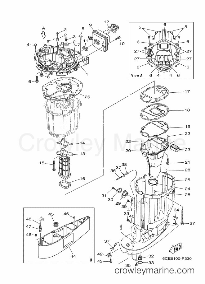 Yamaha Motors F250DET (6CG8) [080] - UPPER CASING