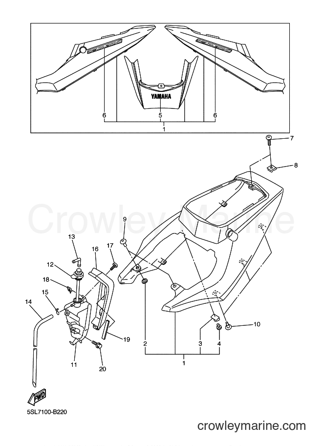 Yamaha Motors YZF-R6S (5SL9) [010] - SIDE COVER