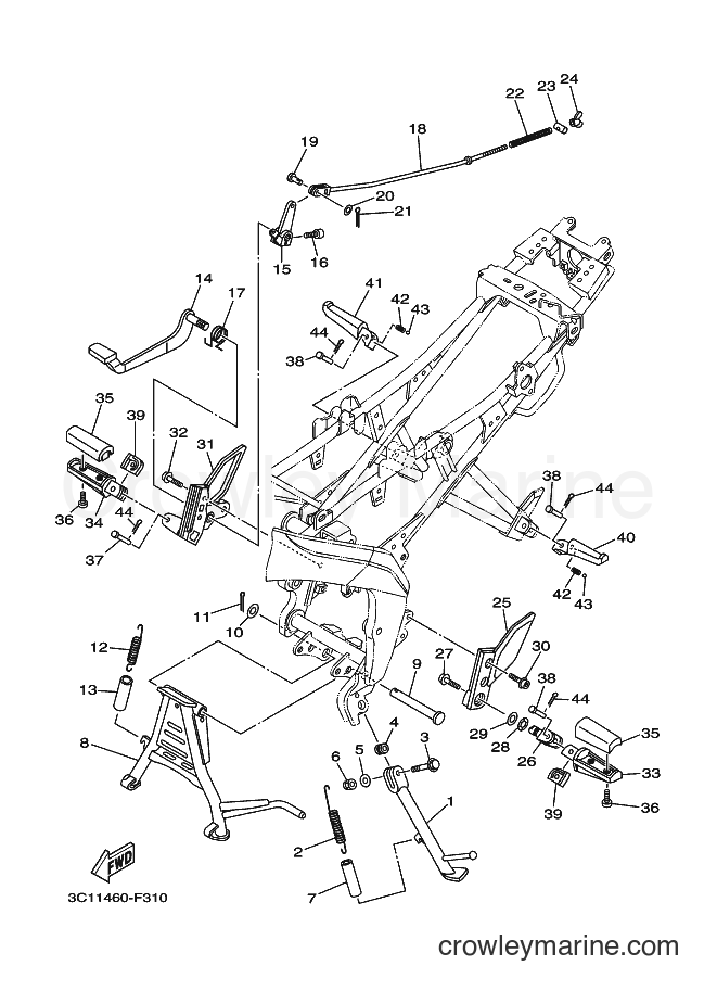 Yamaha Motors FZ150 (3C11) [010] - STAND & FOOTREST