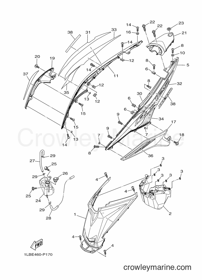2015 Scooter AL125FC - AL125FC (1LBE) [010] - SIDE COVER
