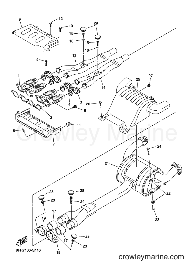 2009 Snowmobile RX10ST - RX10ST (8FT7) [020] - EXHAUST