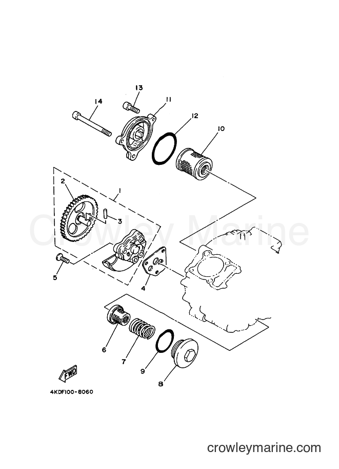 2009 ATV YFM250 - YFM250 (1P0J) [010] - OIL PUMP