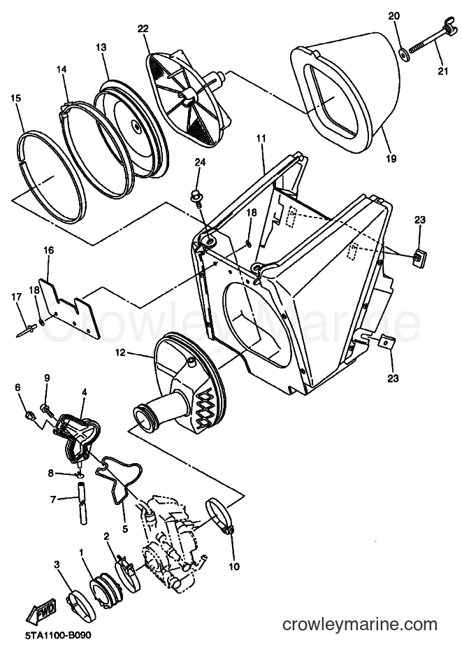 2004 Dirt Bike YZ450F - YZ450F (5XD2) [010] - INTAKE