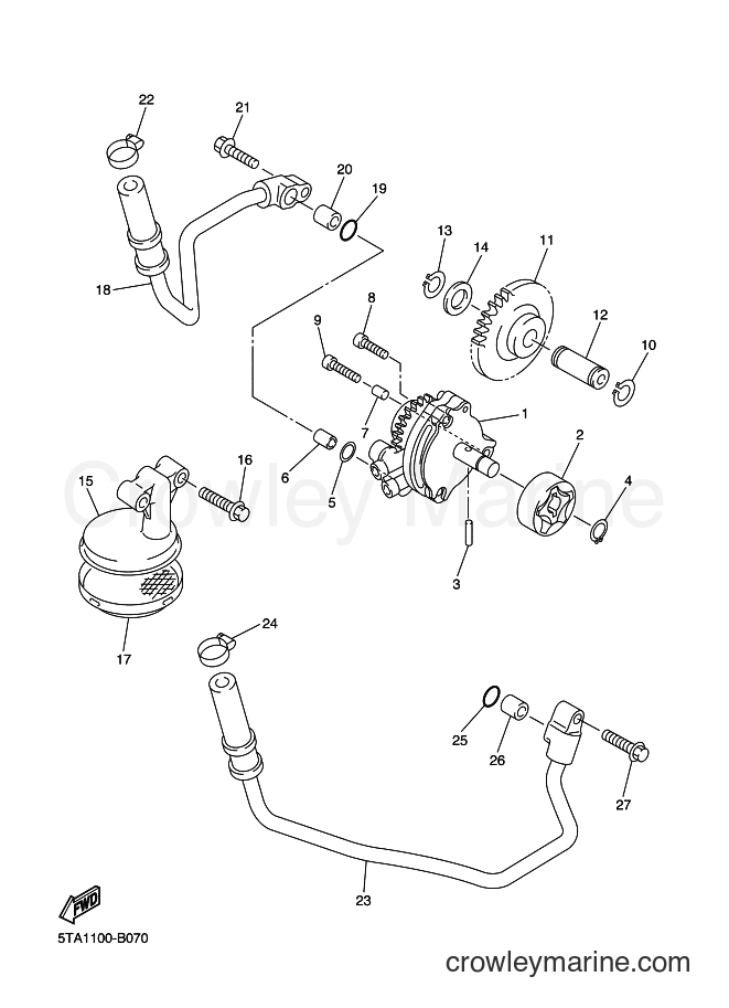 2003 Dirt Bike WR450F - WR450F (5TJ2) [040] - OIL PUMP