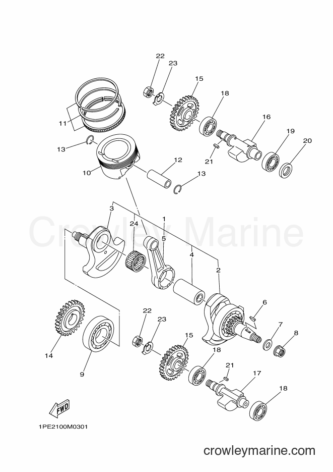 2014 ATV YFM700R - YFM700R (1VSB) [010] - CRANKSHAFT & PISTON
