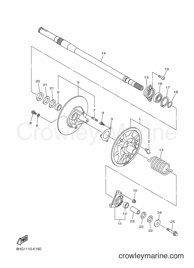 Yamaha Motors RX10ST2 (8KL1) [020] - SECONDARY SHEAVE