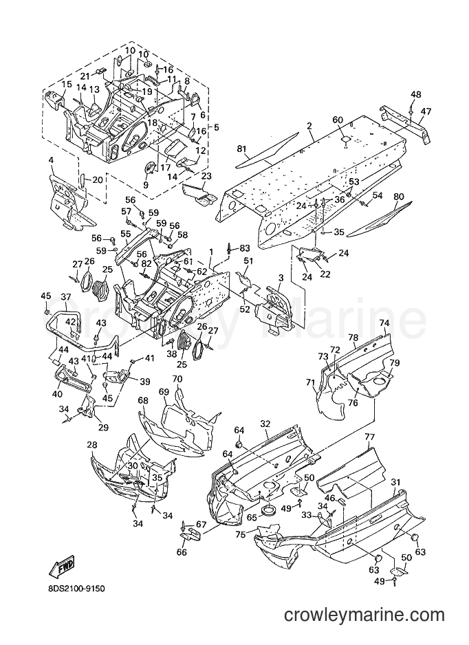 Yamaha Motors VX700XT (8DS2) [020] - FRAME