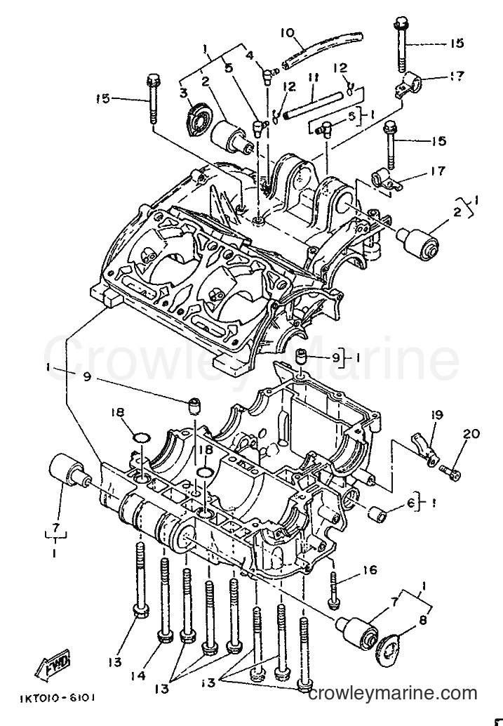 1987 Sport Bike TZR250 - TZR250 (2MA) [99A] - CRANKCASE
