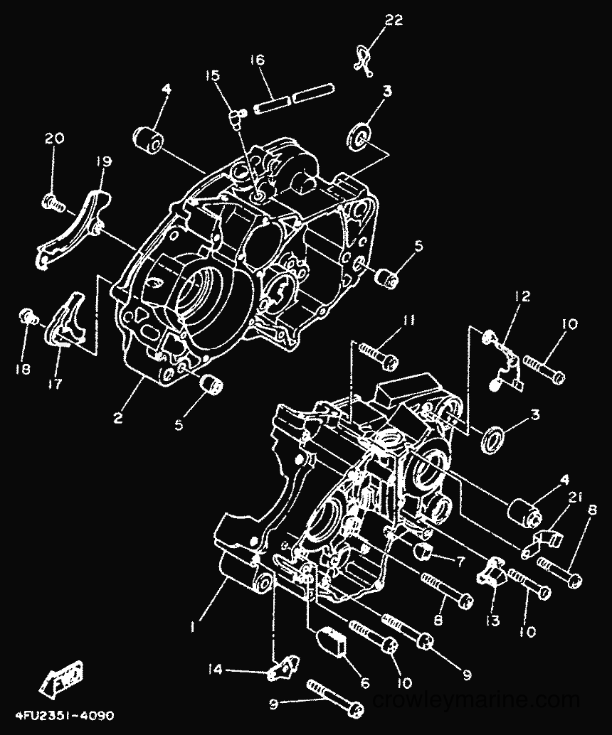 1995 Dirt Bike TDR125 - TDR125 (4GW3) [999] - CRANKCASE