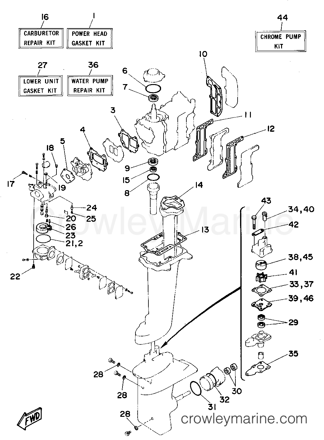 Yamaha Motors 8MSHS - REPAIR KIT