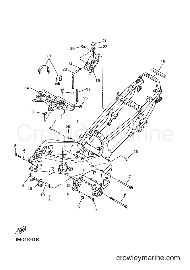 Yamaha Motors YZF600R (5AH3) [010] - FRAME