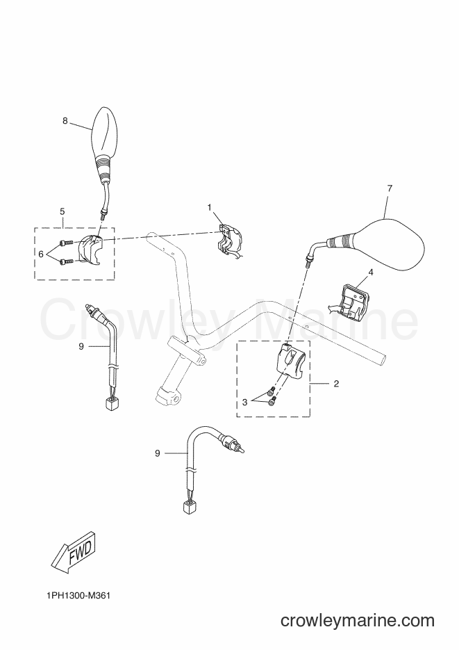 Yamaha Motors NS50 (1PH7) [020] - HANDLE SWITCH & LEVER