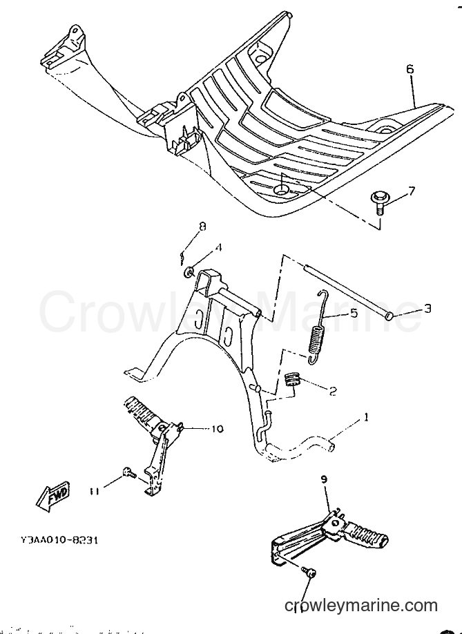 1995 Scooter CW50R - CW50R (4SX1) [999] - STAND & FOOTREST