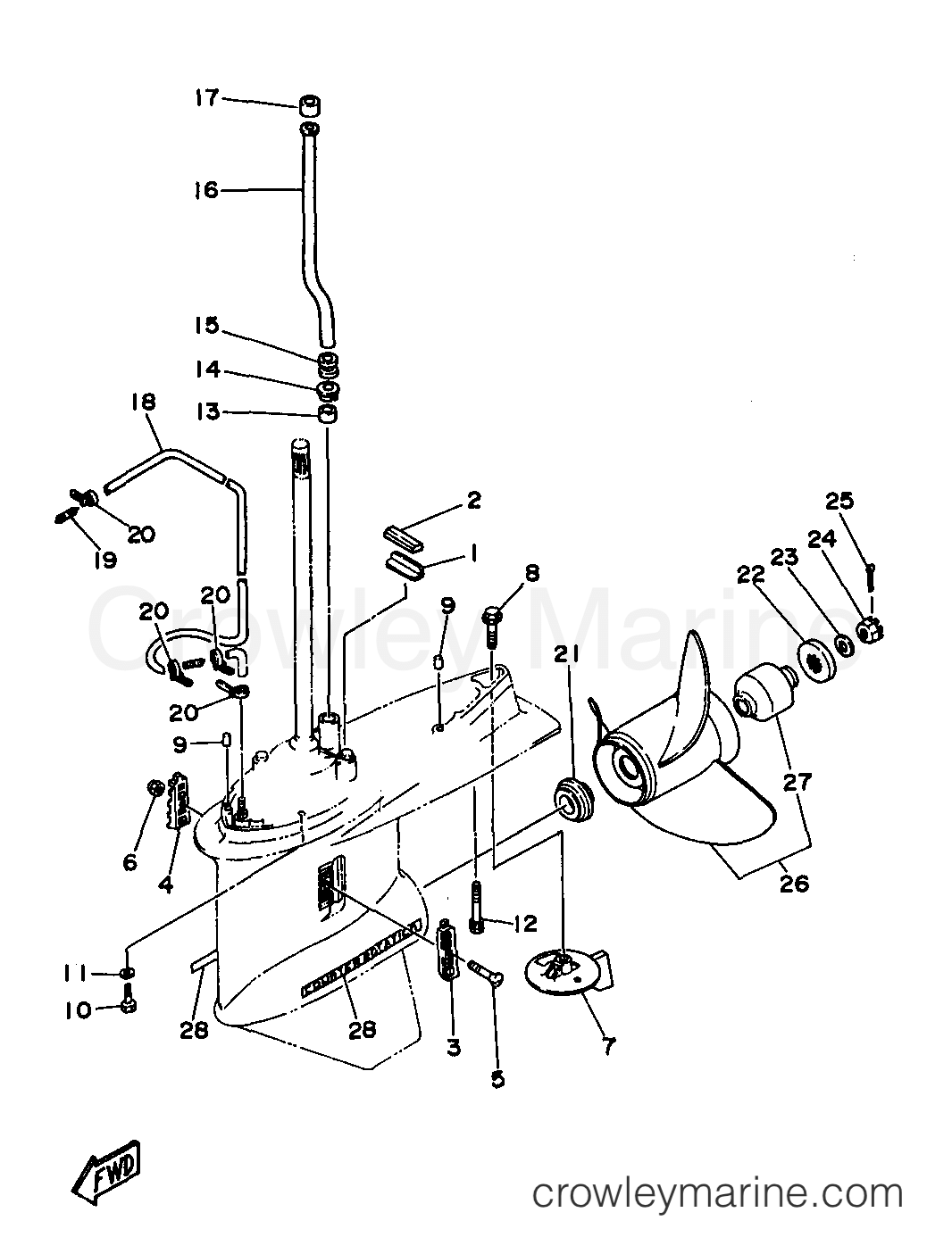 Yamaha Motors L130TXRV - LOWER CASING DRIVE 4 L130