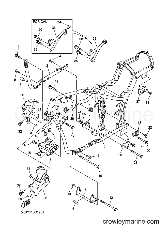Yamaha Motors XVS1100AT (5YS5) [010] - FRAME