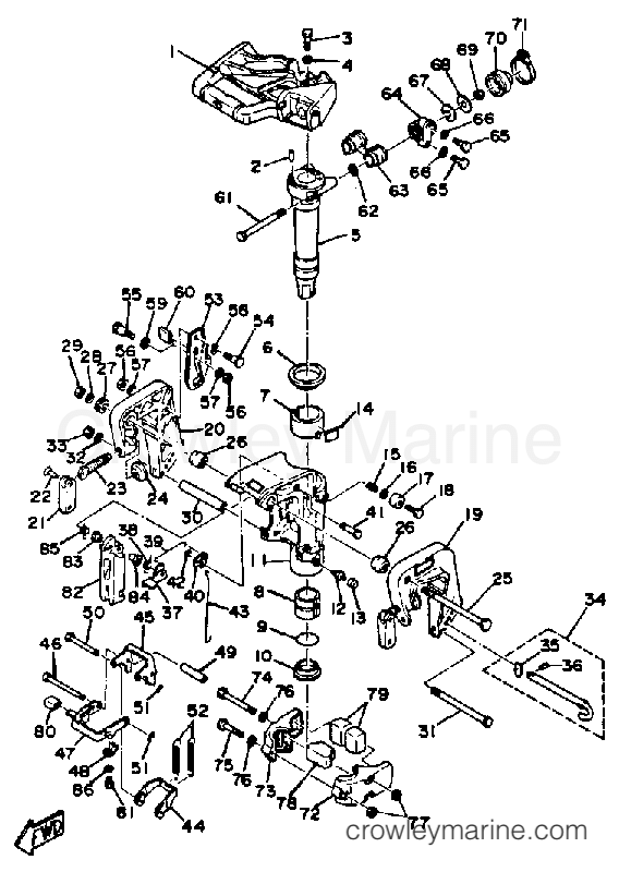 Yamaha Motors 9.9ESJ - BRACKET