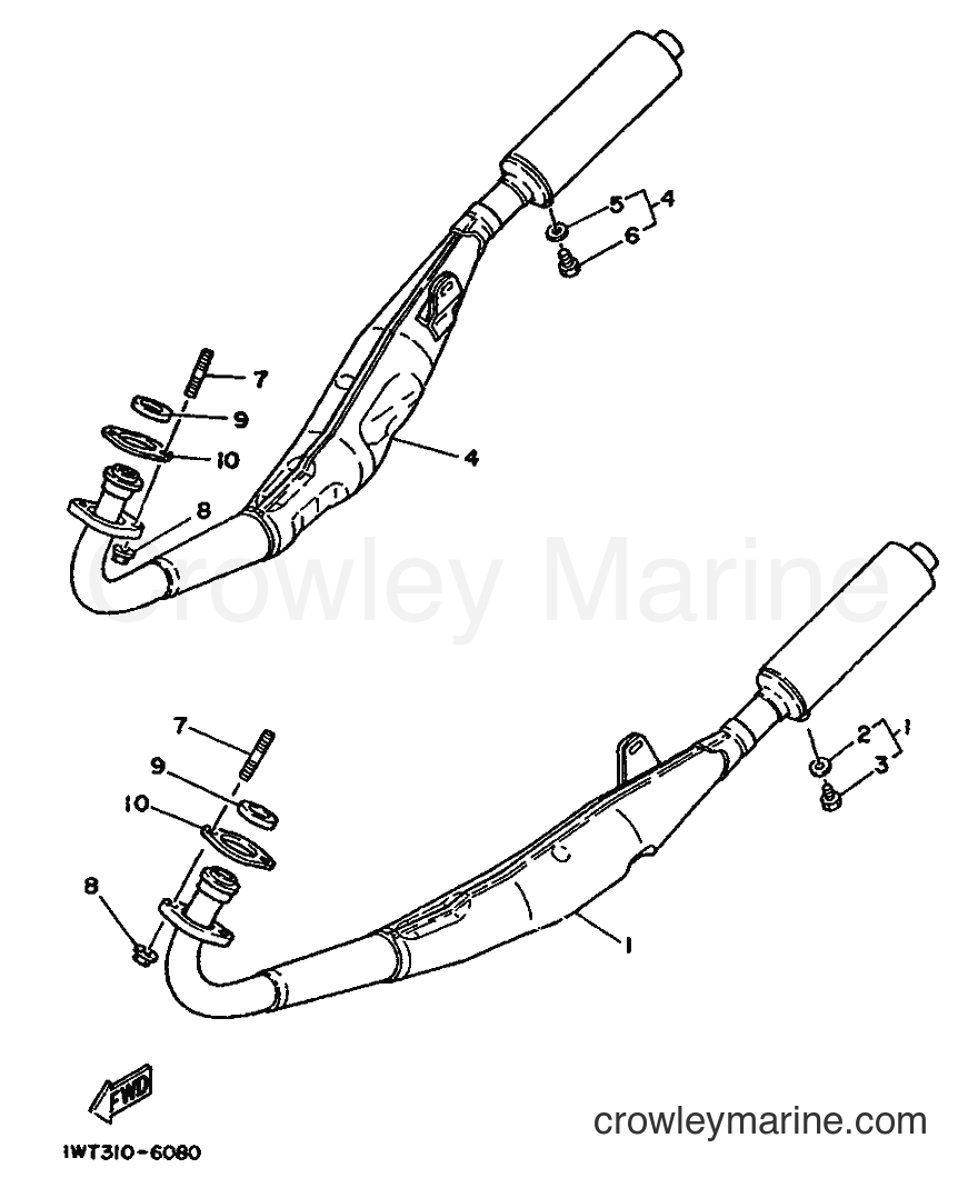 Yamaha Motors RD350LCF (1WT) [99A] - EXHAUST