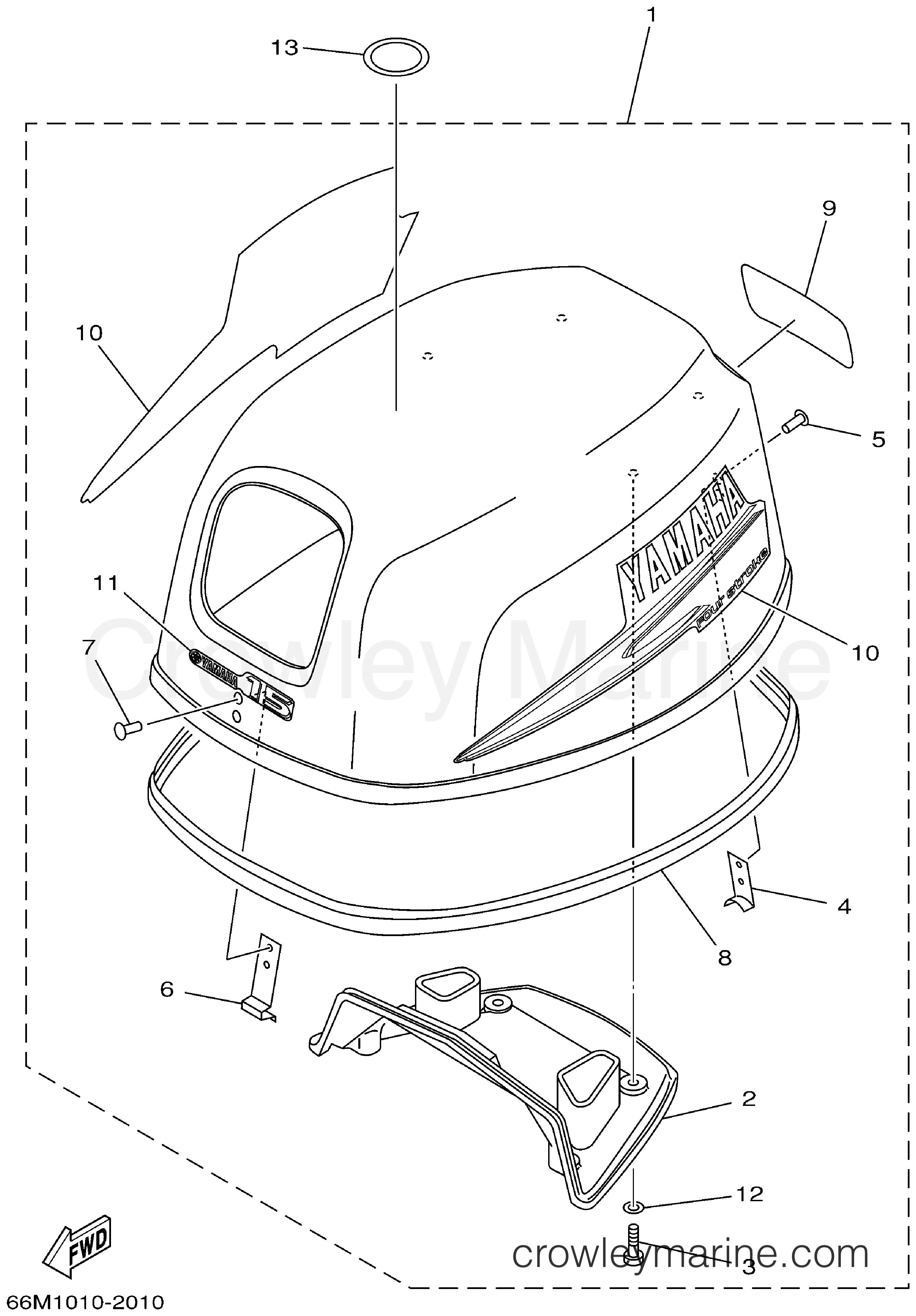 Yamaha Motors F15MLHA - TOP COWLING