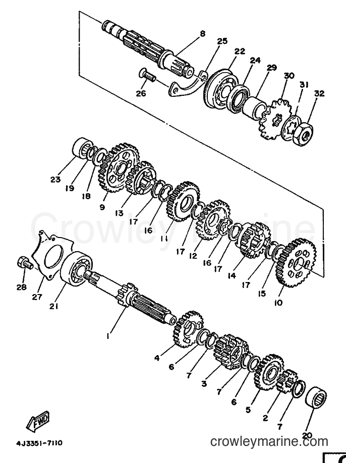 Yamaha Motors DT125-MX (4J3) [999] - TRANSMISSION