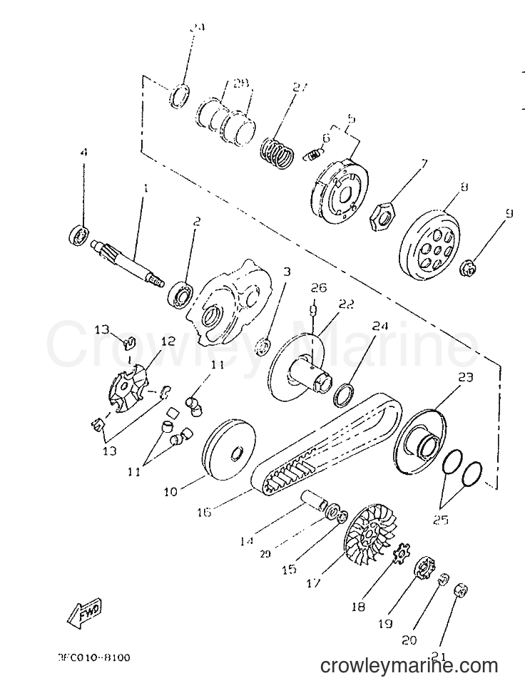 1996 Scooter CW50 - CW50 (4VV5) [999] - CLUTCH