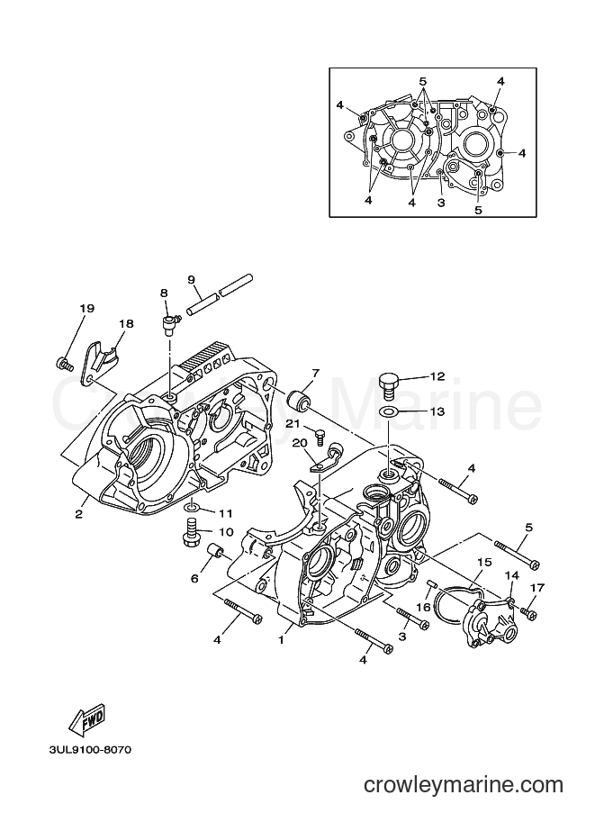 Yamaha Motors RT100 (3ULB) [030] - CRANKCASE