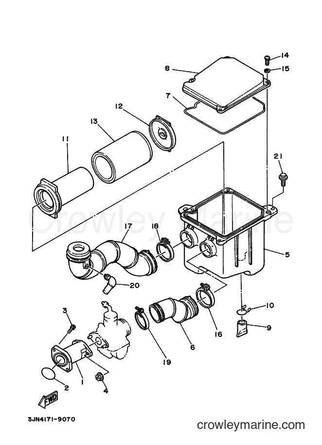 1990 ATV YFU1T - YFU1T (3JN8) [010] - INTAKE