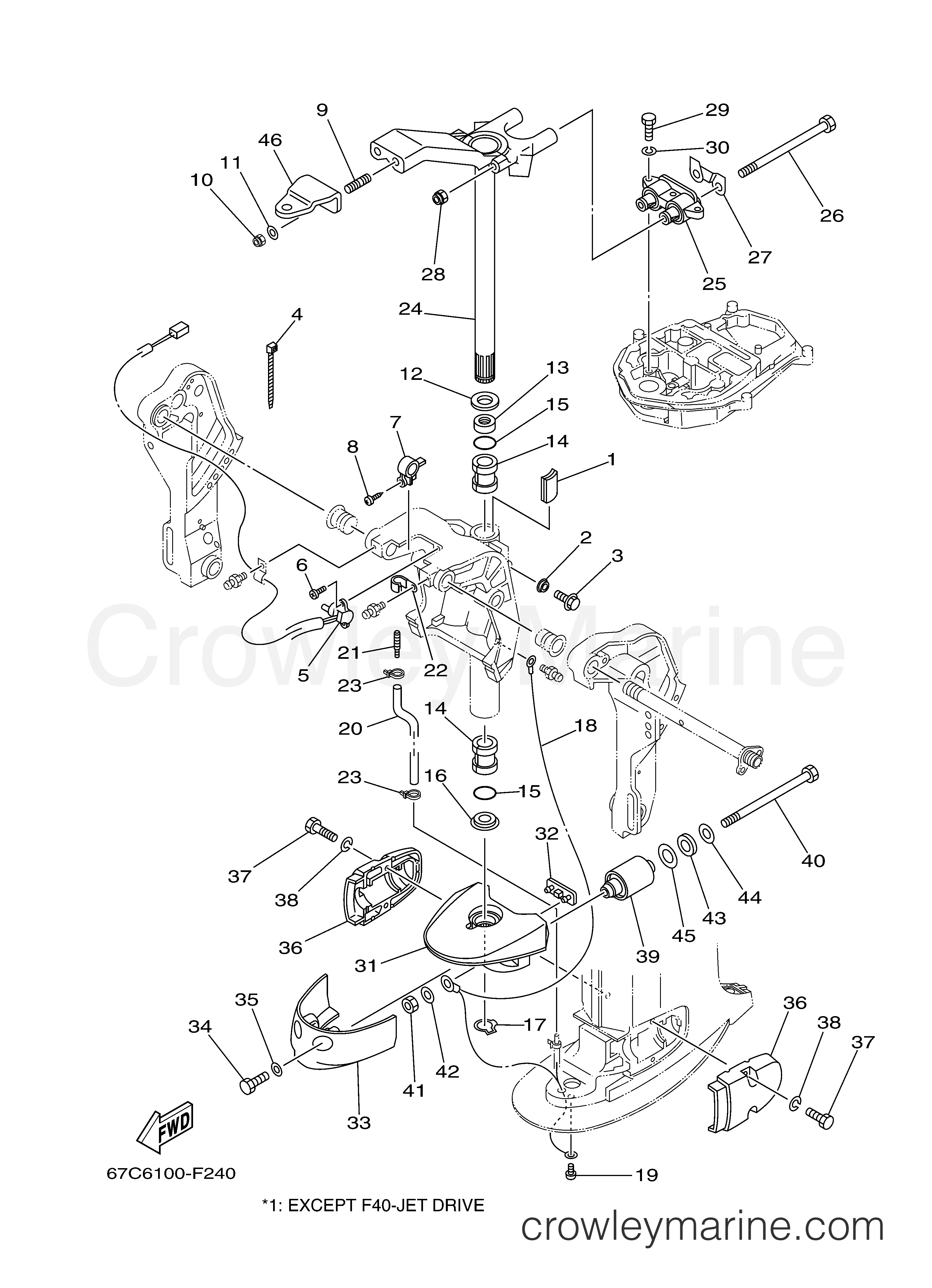 Yamaha Motors F40MLH - BRACKET 3