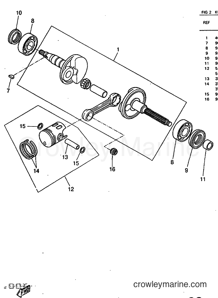 1997 Scooter YQ50 - YQ50 (5DN1) [999] - CRANKSHAFT & PISTON