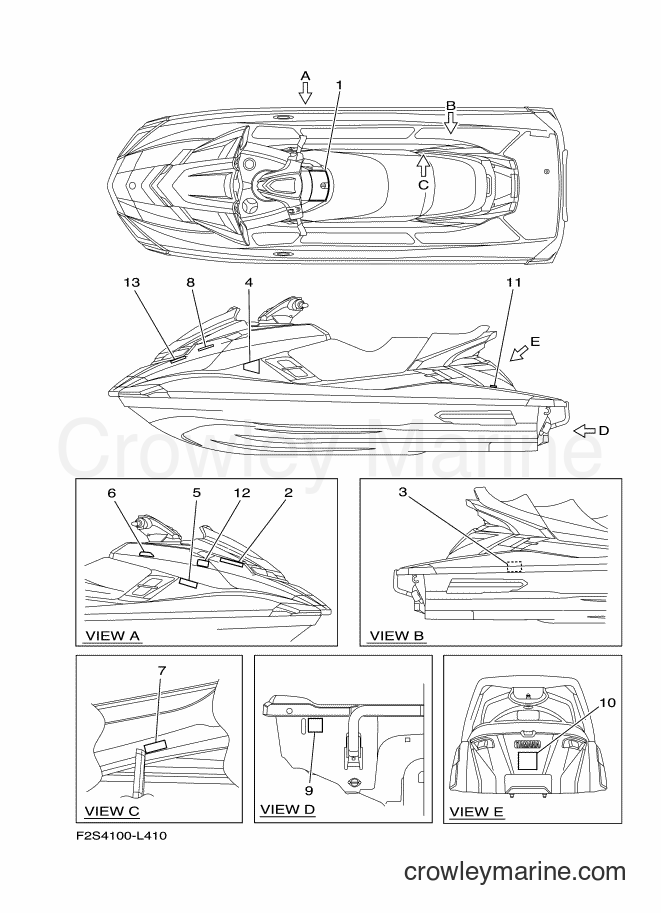 Yamaha Motors FA1800 (F2S4) [020] - IMPORTANT LABELS