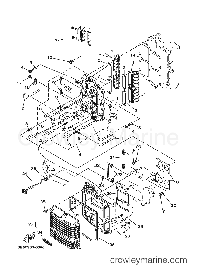 Yamaha Motors 115B (6E5) [010] - INTAKE