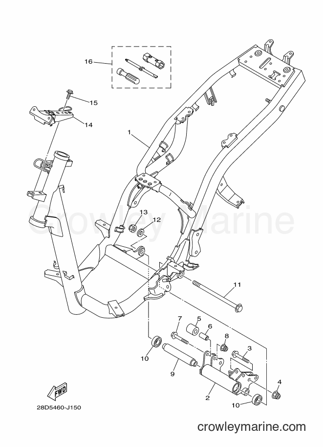 Yamaha Motors AL115C (28D7) [010] - FRAME