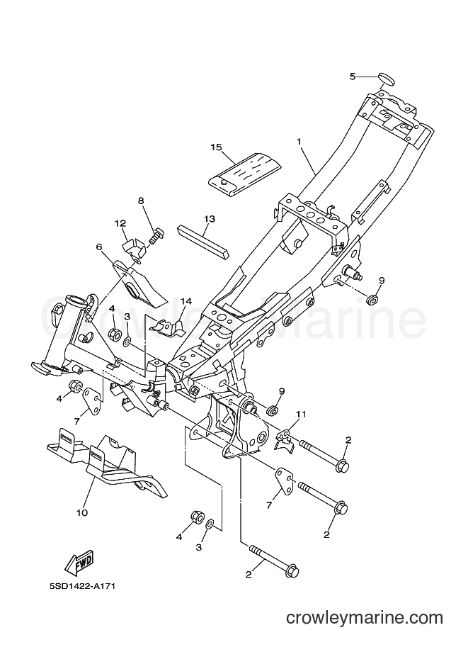 Yamaha Motors T105E (5SD2) [010] - FRAME