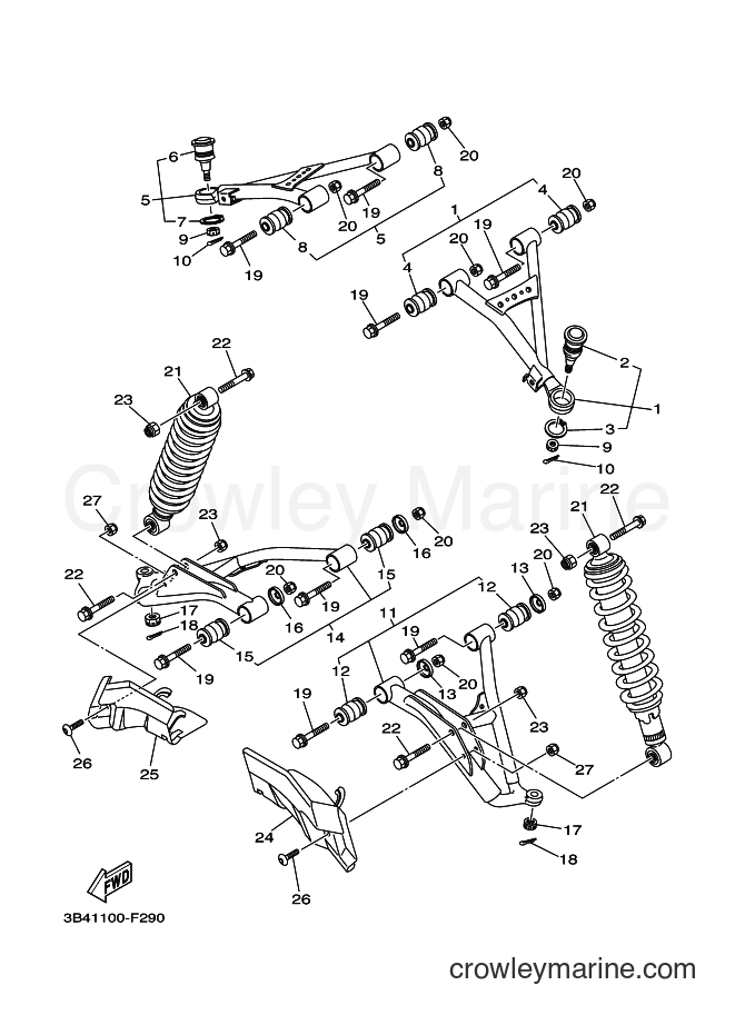2007 ATV YFM700FWAD - YFM700FWAD (3B41) [010] - FRONT SUSPENSION & WHEEL
