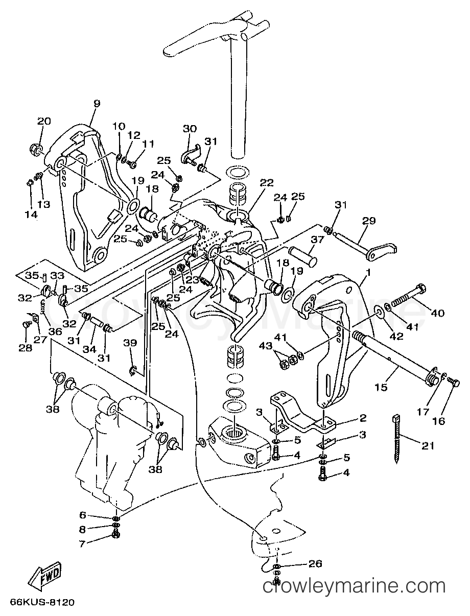Yamaha Motors V200TLRW - BRACKET 1